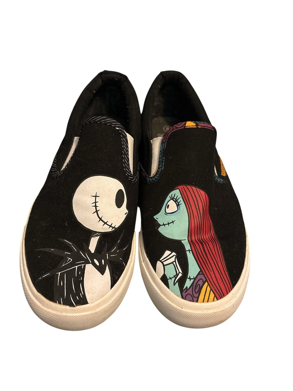 Nightmare Before Christmas Women’s Black Slip On Shoes